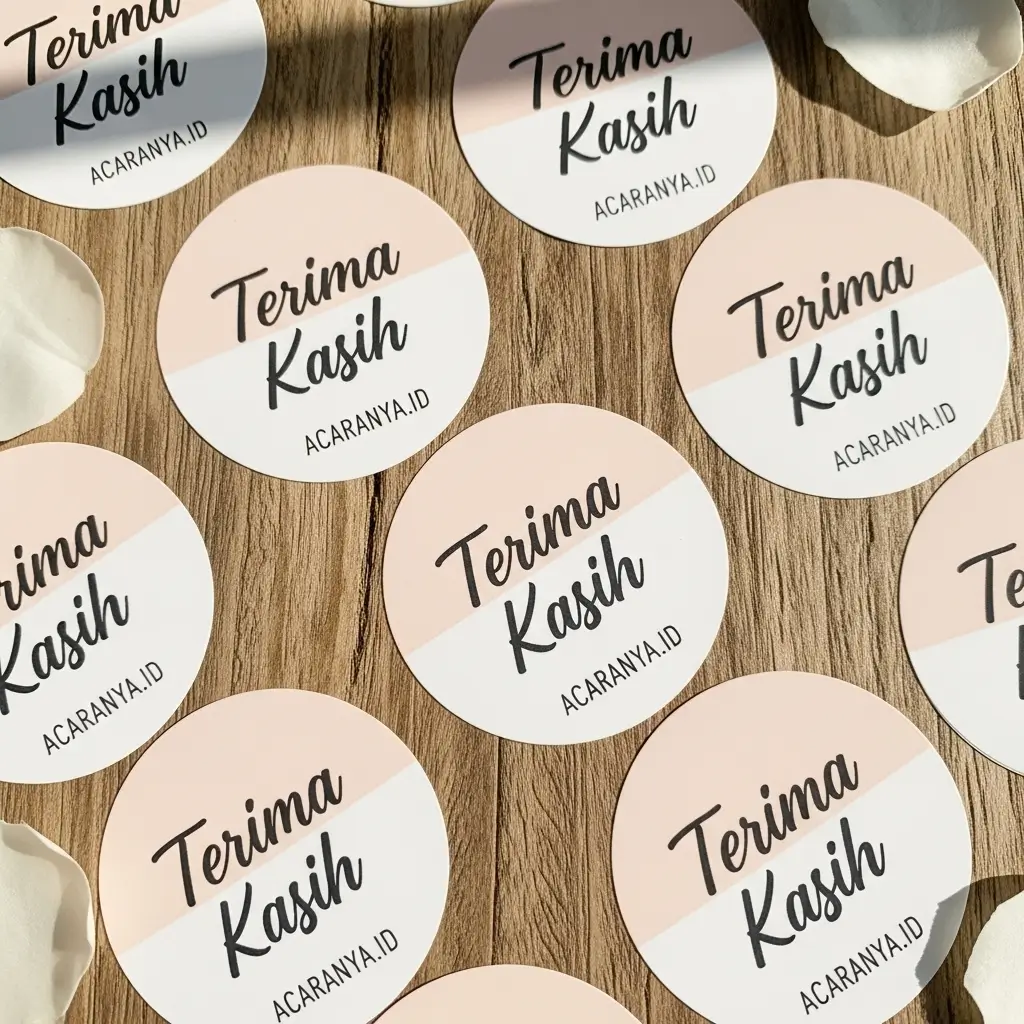 souvenir pernikahan harga 2000 stiker ucapan terima kasih